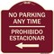 Signmission No Parking Anytime Prohibido Estacionar W/ Left Arrow Heavy-Gauge Alum, 18" x 18", BU-1818-23767 A-DES-BU-1818-23767 - alternate 1